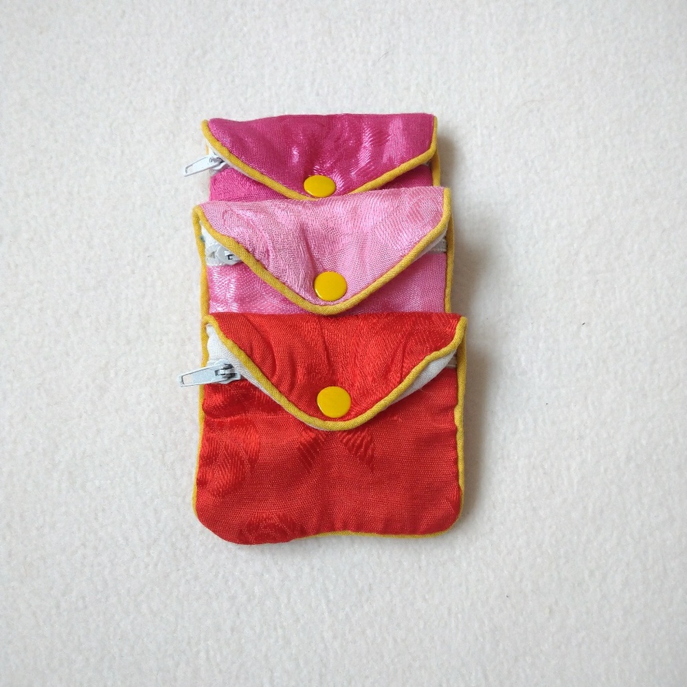 Bundle of 3 Silk Jewelry Pouches